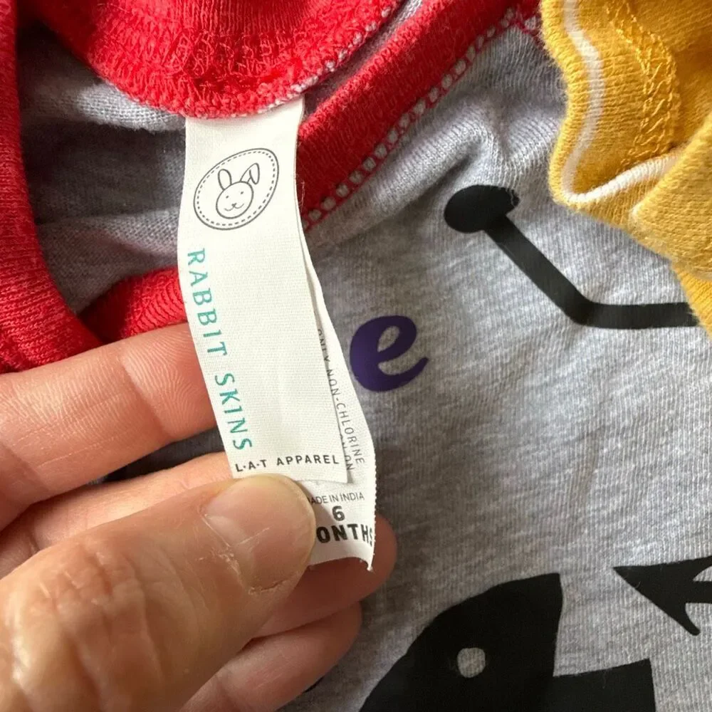 Baby boys size 6 months lot of 5 assorted one piece‎ shirts carters others